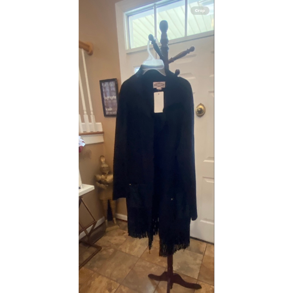Women's Oliver Cardigan with Fringe and Gold Studs